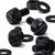 50x Black, Nylon Plastic, Thumbscrews, M6 x 10mm, knurled, Nuts, Washers & Bolts