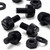 50x Black, Nylon Plastic, Thumbscrews, M6 x 10mm, knurled, Nuts, Washers & Bolts
