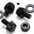 50x Black, Nylon Plastic, Thumbscrews, M6 x 10 mm, knurled, Nuts, Washers & Bolts