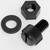 50x Black, Nylon Plastic, Thumbscrews, M6 x 10mm, knurled, Nuts, Washers & Bolts