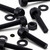 50x Black Nylon Slotted Knurled Thumbscrews M8 x 40mm, Nuts & Washers