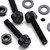 50x Black, Nylon Plastic, Thumbscrews, M8 x 40 mm, knurled, Nuts, Washers & Bolts