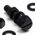 50x Black Nylon Slotted Knurled Thumbscrews M8 x 40mm, Nuts & Washers