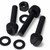 50x Black, Nylon Plastic, Thumbscrews, M8 x 40 mm, knurled, Nuts, Washers & Bolts