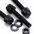 50x Black Nylon Slotted Knurled Thumbscrews M5 x 30mm, Nuts & Washers