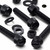 50x Black, Nylon Plastic, Thumbscrews, M5 x 30 mm, knurled, Nuts, Washers & Bolts