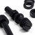 50x Black Nylon Slotted Knurled Thumbscrews M5 x 30mm, Nuts & Washers