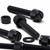 50x Black, Nylon Plastic, Thumbscrews, M5 x 30mm, knurled, Nuts, Washers & Bolts