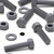 50x Grey PVC Hex Head Plastic Screws & Bolts M6 x 25mm, Nuts & Washers