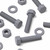50x Grey PVC, Hex Head, M6 x 25mm, Plastic Bolts, Nuts & Washers,  UPVC