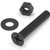 50x Black Nylon, Countersunk Cross Head, M3 x 20mm, Plastic Bolts, Nuts & Washers - Screws