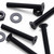 50x Black Nylon Countersunk Cross Screws & Bolts M3 x 20 mm, Nuts & Washers