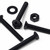 50x Black Nylon Countersunk Cross Screws & Bolts M3 x 20 mm, Nuts & Washers