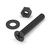 50x Black Nylon, Countersunk Cross Head, M3 x 20mm, Plastic Bolts, Nuts & Washers - Screws