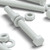 5x White POM, Hex Head, M16 x 150 mm, Plastic Bolts, Nuts & Washers