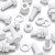50x White PVC, Hex Head, M6 x 16mm, Plastic Bolts, Nuts & Washers,  UPVC
