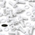 50x White PVC, Hex Head, M6 x 16mm, Plastic Bolts, Nuts & Washers,  UPVC