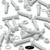 10x White POM, Hex Head, M12x60mm, Plastic Bolts, Nuts & Washers