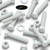 10x White POM Hex Head Plastic Screws & Bolts M12 x 60 mm, Nuts & Washers
