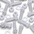 50x Clear Acrylic Slotted Knurled Thumbscrews M8 x 30 mm Plastic Screws, Nuts & Washers