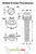 50x Clear Acrylic Slotted Knurled Thumbscrews M8 x 30 mm Plastic Screws, Nuts & Washers