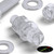 50x Clear Acrylic Slotted Knurled Thumbscrews M8 x 30mm, Nuts & Washers
