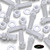 50x Clear Acrylic Slotted Knurled Thumbscrews M8 x 30mm, Nuts & Washers