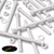 5x White PP Hex Head Plastic Screws & Bolts M12 x 170mm, Nuts & Washers