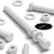 5x White PP Hex Head Plastic Screws & Bolts M12 x 170 mm, Nuts & Washers