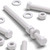 5x White PP Hex Head Plastic Screws & Bolts M12 x 170mm, Nuts & Washers