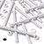 5x White PP Hex Head Plastic Screws & Bolts M12 x 170mm, Nuts & Washers