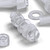 50x Clear Acrylic Slotted Knurled Thumbscrews M5 x 20mm, Nuts & Washers