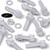 50x Clear Acrylic Slotted Knurled Thumbscrews M5 x 20mm, Nuts & Washers
