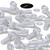 50x Clear Acrylic Slotted Knurled Thumbscrews M5x20mm Plastic Screws, Nuts & Washers