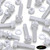 50x Clear Acrylic Slotted Knurled Thumbscrews M8 x 40mm, Nuts & Washers