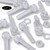 50x Clear Acrylic Slotted Knurled Thumbscrews M8 x 40mm, Nuts & Washers