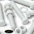 5x White POM Hex Head Plastic Screws & Bolts M16 x 100mm, Nuts & Washers