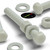 5x Natural Glass Filled Nylon Hex Head Screws M12 x 100 mm, Nuts & Washers