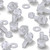 50x Clear Acrylic Slotted Knurled Thumbscrews M4 x 10 mm Plastic Screws, Nuts & Washers