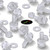 50x Clear Acrylic Slotted Knurled Thumbscrews M4 x 10mm, Nuts & Washers
