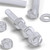 50x Clear Acrylic Slotted Knurled Thumbscrews M6 x 50 mm Plastic Screws, Nuts & Washers