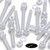50x Clear Acrylic Slotted Knurled Thumbscrews M6 x 50 mm, Nuts & Washers