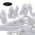 50x Clear Acrylic Slotted Knurled Thumbscrews M6 x 50mm, Nuts & Washers
