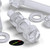 50x Clear Acrylic Slotted Knurled Thumbscrews M6 x 30mm, Nuts & Washers