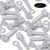 50x Clear Acrylic Slotted Knurled Thumbscrews M6 x 30mm, Nuts & Washers