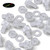 50x Clear Acrylic Slotted Knurled Thumbscrews M6 x 10mm, Nuts & Washers