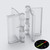2x Acrylic Hinges, 38mm x 45mm, CLEAR SPRING Hinges, Continuous Acrylic Piano