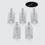 2x Acrylic Hinges, 38mm x 45mm, CLEAR SPRING Hinges, Continuous Acrylic Piano