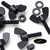 50x Black Nylon Plastic Butterfly Wing Screws M5 x 20mm, Nuts & Washers