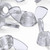 50x Clear Acrylic Plastic Butterfly Wing Nuts M4, Thumb Nuts